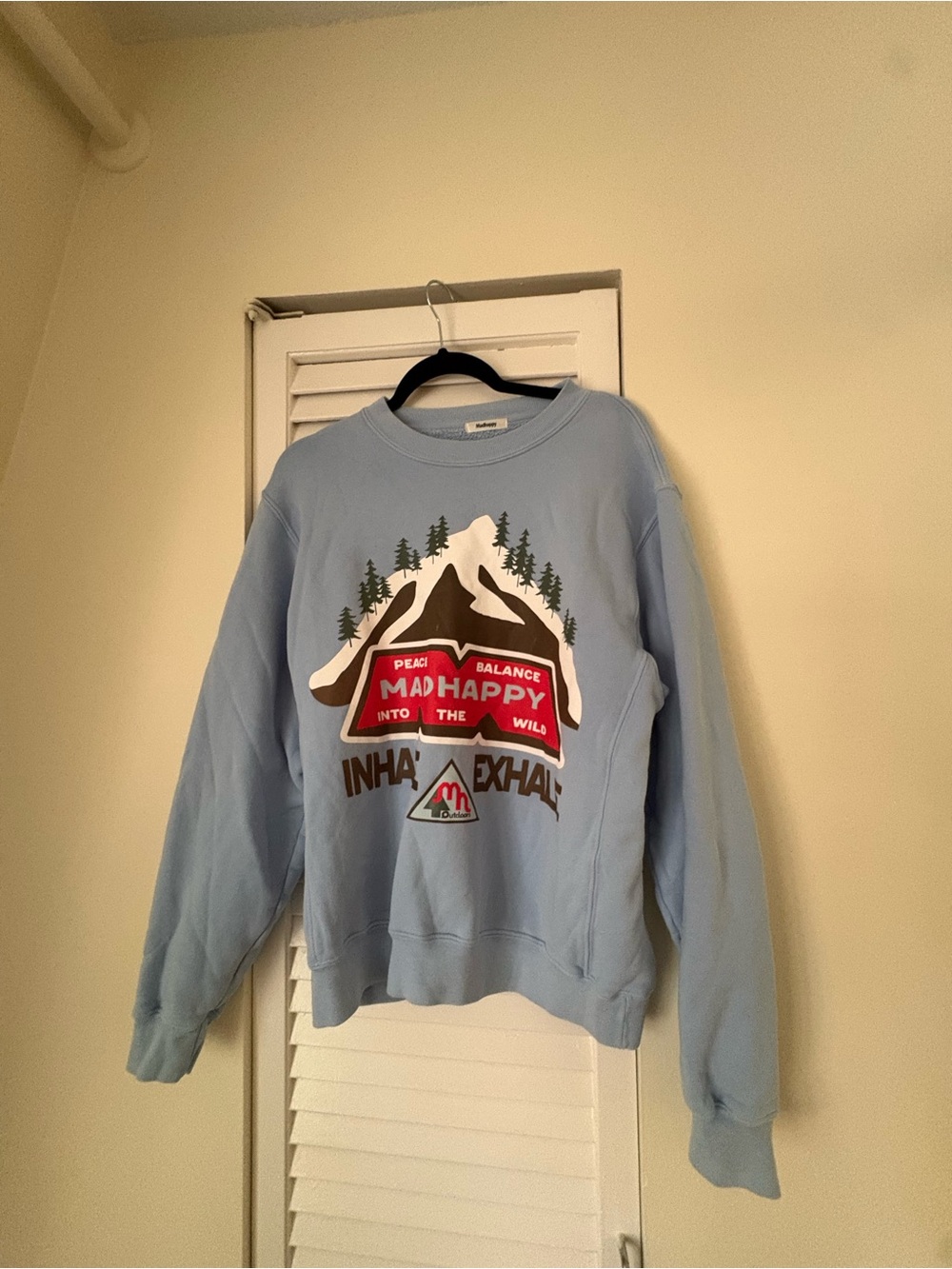Madhappy Light Blue Mountain Graphic Crewneck - Picture 1 of 5